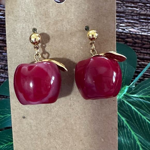 BOGO Vintage forbidden Apple Earrings - Picture 3 of 5